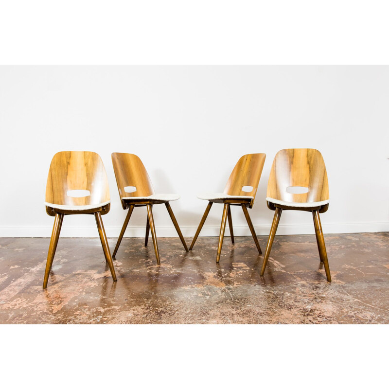 Set of 4 vintage chairs by Frantisek Jirák for Tatra Nabytok, Czechoslovakia 1960s