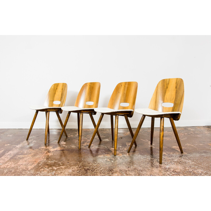 Set of 4 vintage chairs by Frantisek Jirák for Tatra Nabytok, Czechoslovakia 1960s