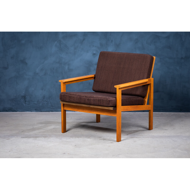 Sillón vintage Capella de teca de Illum Wikkelsø para Niels Eilersen, Dinamarca 1960