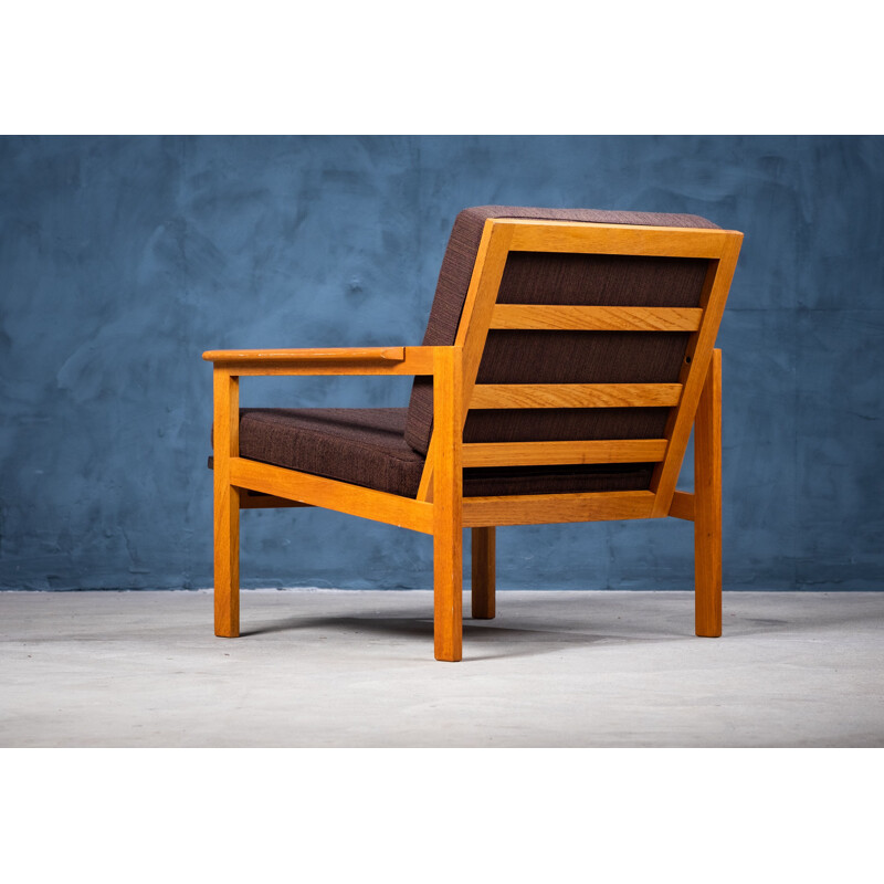 Fauteuil vintage Capella en teck par Illum Wikkelsø pour Niels Eilersen, Danemark 1960