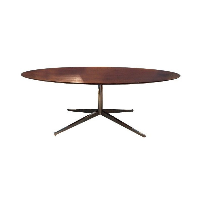 Rio rosewood oval dining table, Florence KNOLL - 1961