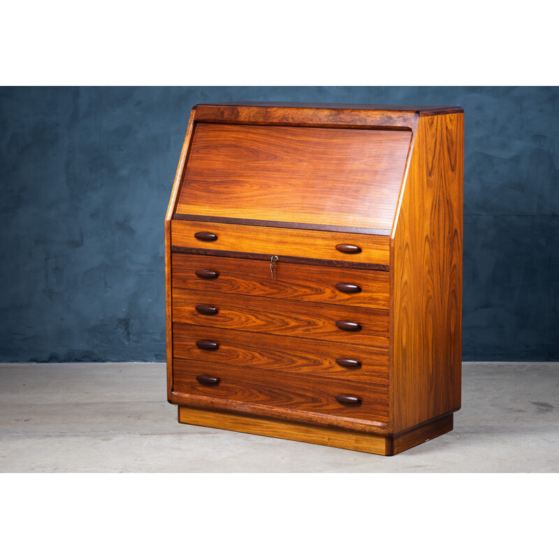 Vintage rosewood secretário por Dyrlund, Dinamarca 1970