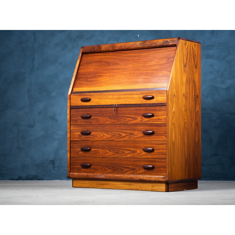 Vintage rosewood secretário por Dyrlund, Dinamarca 1970