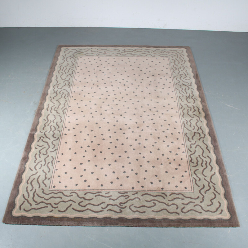 Vintage tapijt in zachte stof "Erie" van Andrée Putman voor Gerard Toulemonde, Frankrijk 1980