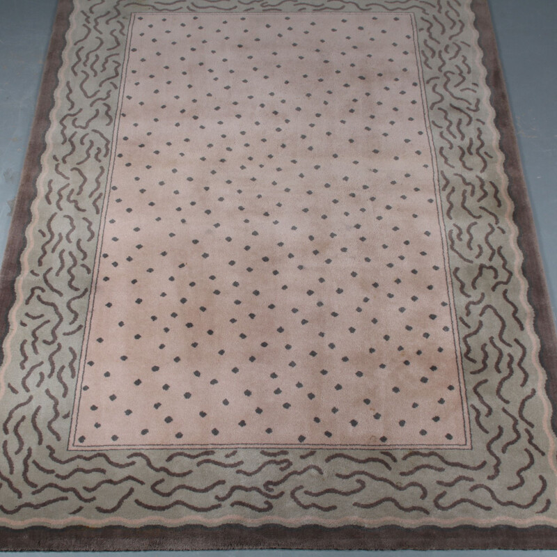 Vintage carpet in soft fabric "Erie" by Andrée Putman for Gerard Toulemonde, France 1980