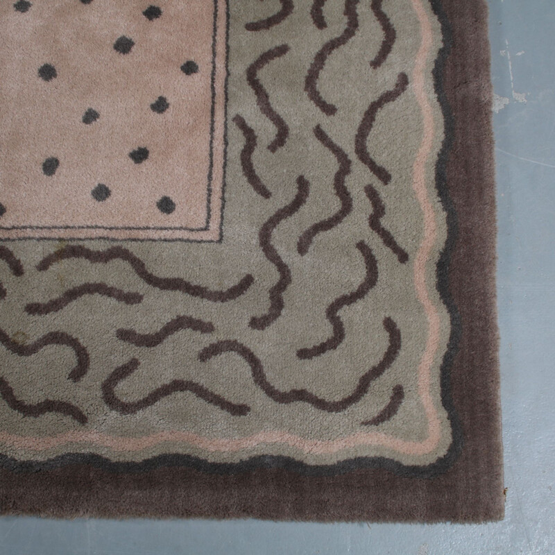 Vintage-Teppich aus weichem Stoff "Erie" von Andrée Putman für Gerard Toulemonde, Frankreich 1980