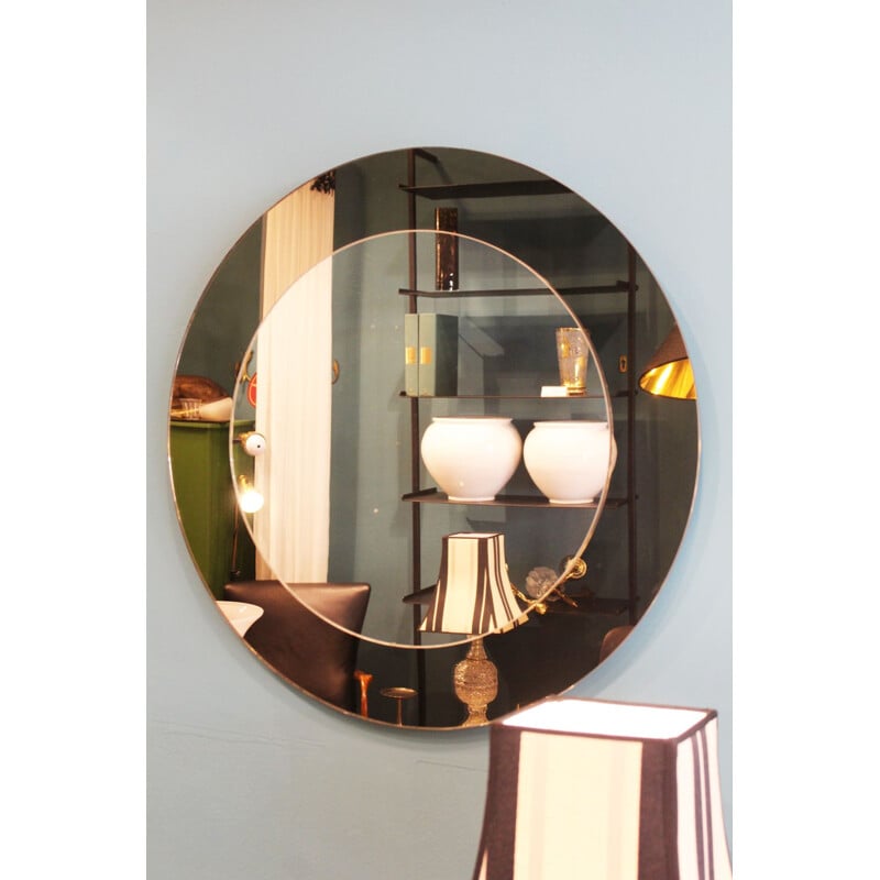 Specchio rotondo d'epoca in vetro oblò minetti per arredamento e  decorazione, Italia