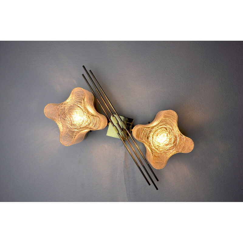 Sciolari vintage wall lamp with 2 lights, Italy 1970