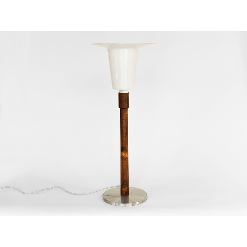 Vintage rosewood table lamp by Uno and Östen Kristiansson for Luxus, Sweden 1960s