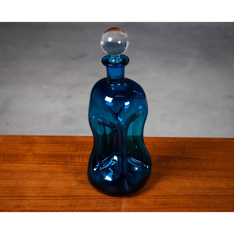 Mid-century Kluk Kluk decanter by Jacob E. Bang for Holmegaard, 1950s