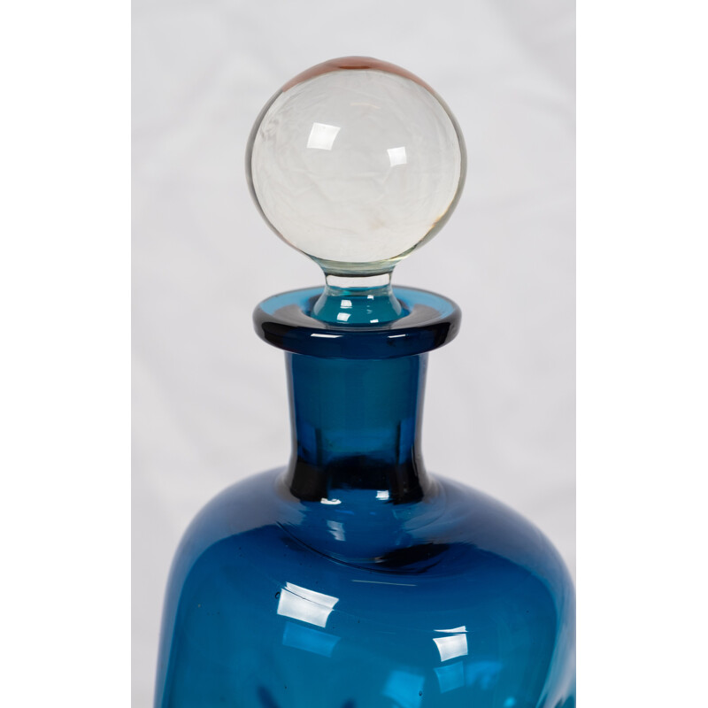 Carafe Kluk Kluk vintage par Jacob E. Bang pour Holmegaard, 1950