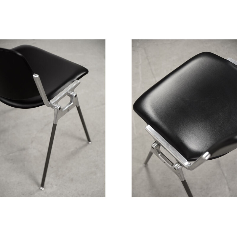 Par de cadeiras laterais vintage "Dsc 106" de Giancarlo Piretti para Castelli, 1960