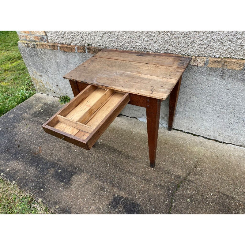 Vintage solid wood desk with 1 drawer