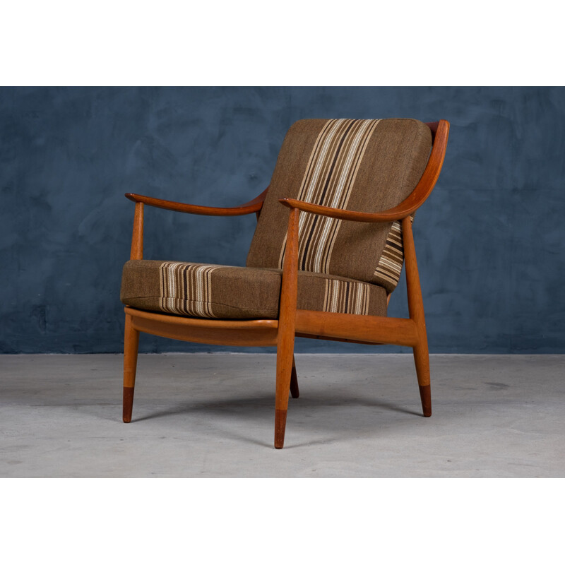 Pair of vintage teak armchairs by Peter Hvidt & Orla Mølgaard-Nielsen, Denmark 1950