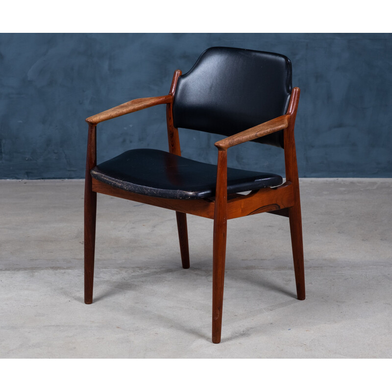 Vintage rozenhouten fauteuil van Arne Vodder, Denemarken 1960