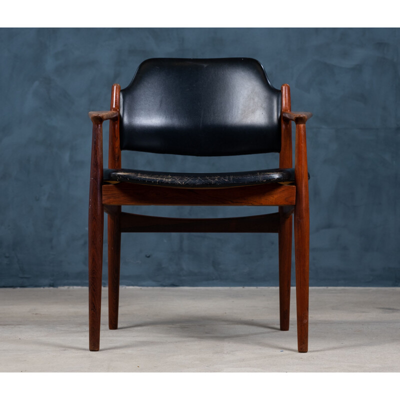 Fauteuil vintage en palissandre par Arne Vodder, Danemark 1960