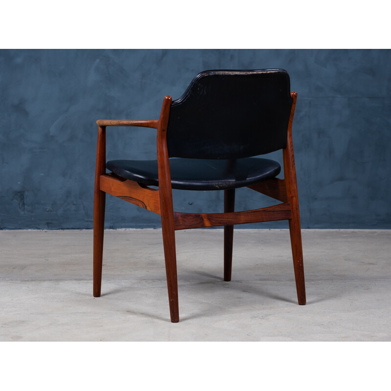 Vintage rozenhouten fauteuil van Arne Vodder, Denemarken 1960