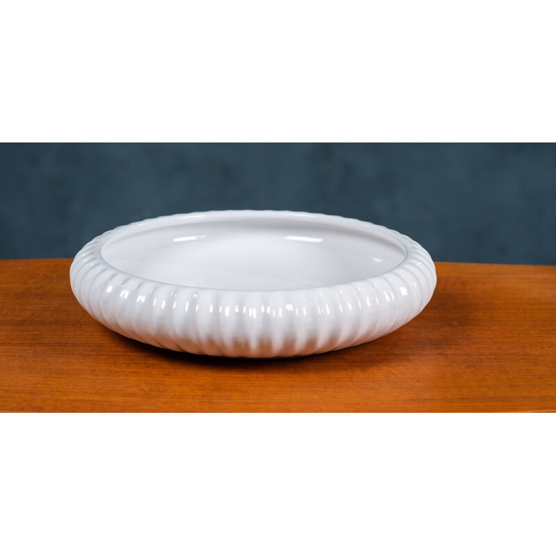 Vintage white bowl "281" by L. Hjorth, Denmark 1960