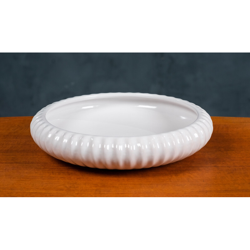 Vintage white bowl "281" by L. Hjorth, Denmark 1960