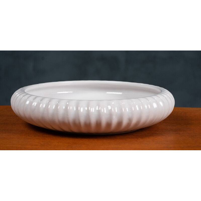 Vintage white bowl "281" by L. Hjorth, Denmark 1960