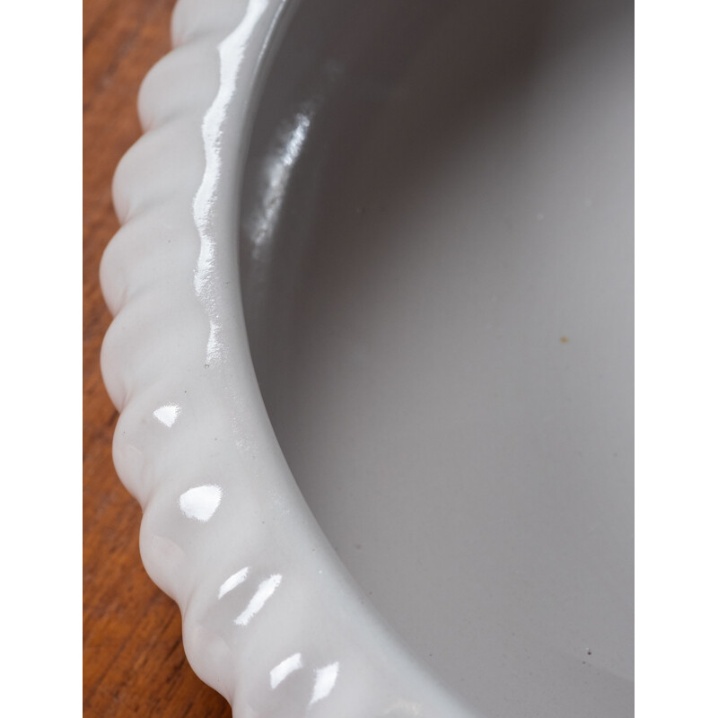 Vintage white bowl "281" de L. Hjorth, Dinamarca 1960