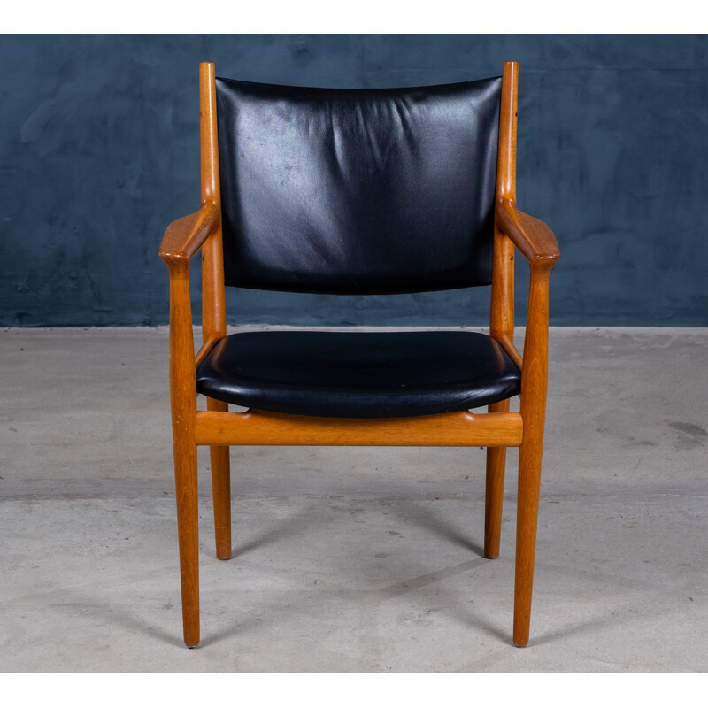 Coppia di poltrone vintage in teak "JH-513" di Hans J. Wegner per Johannes Hansen