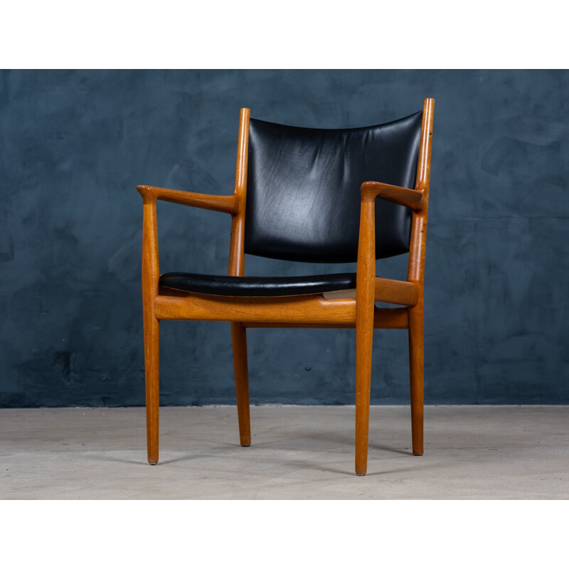 Coppia di poltrone vintage in teak "JH-513" di Hans J. Wegner per Johannes Hansen