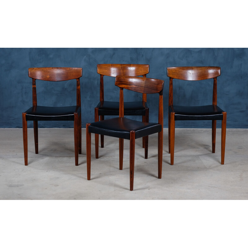 Set of 4 vintage chairs model 343 by Knud Færch for Slagelse Møbelværk, Denmark 1950s