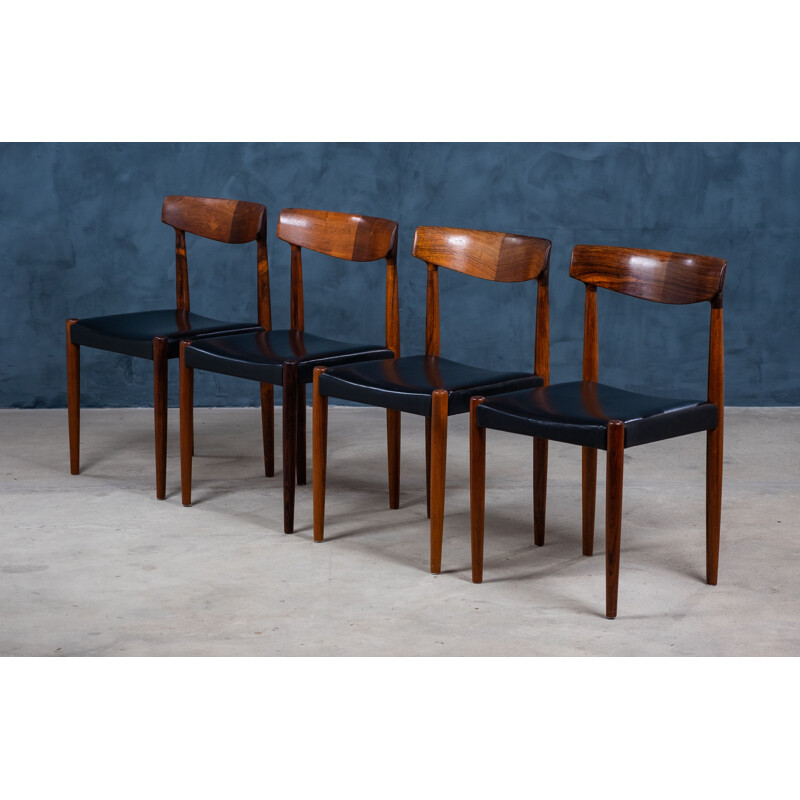 Set of 4 vintage chairs model 343 by Knud Færch for Slagelse Møbelværk, Denmark 1950s