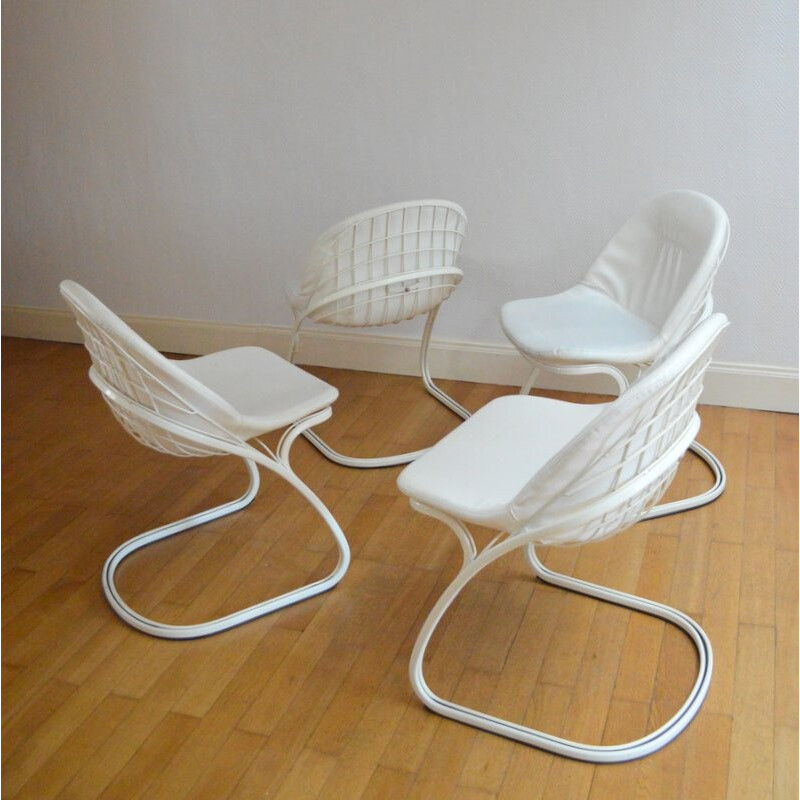 Suite de 4 chaises Sabrina, Gastone RINALDI - 1970