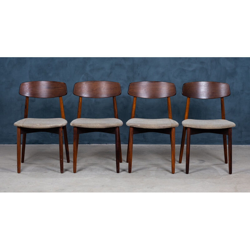 Set of 4 vintage rosewood chairs by Harry Østergaard for Randers Møbelfabrik, 1960