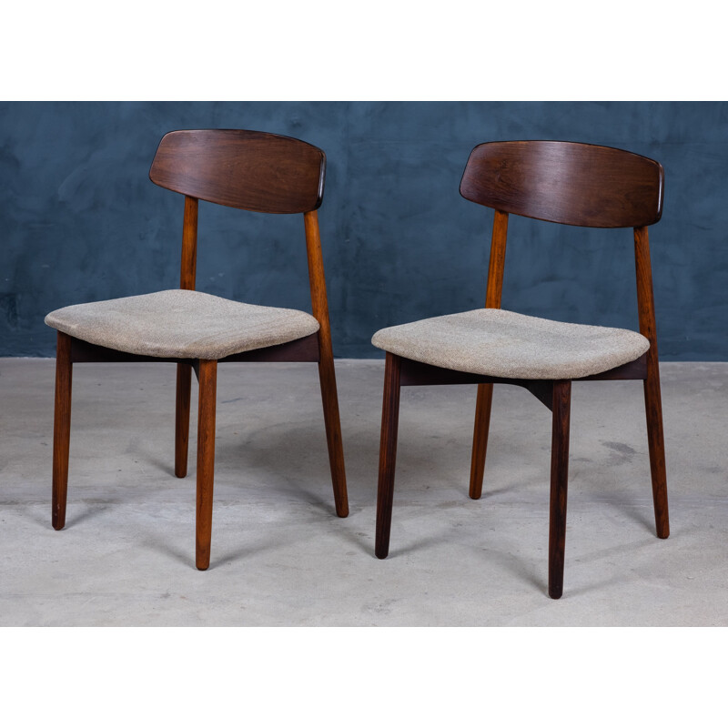 Set van 4 vintage rozenhouten stoelen van Harry Østergaard voor Randers Møbelfabrik, 1960