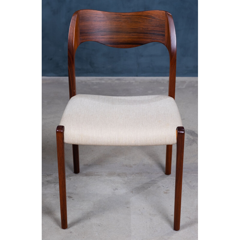 Pair of vintage rosewood chairs by Niels Otto Møller for J.L. Møllers, 1950s