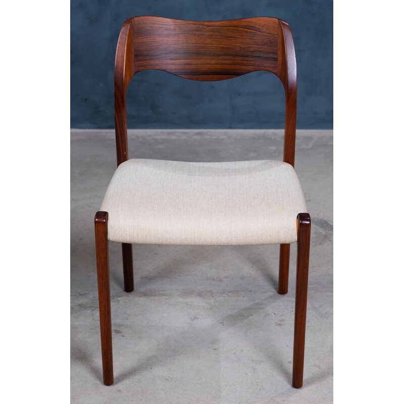 Paire de chaises vintage en palissandre par Niels Otto Møller pour J.L. Møllers, 1950