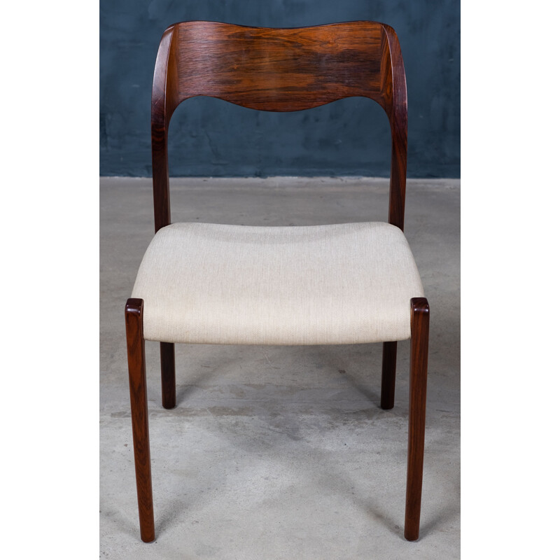Pair of vintage rosewood chairs by Niels Otto Møller for J.L. Møllers, 1950s