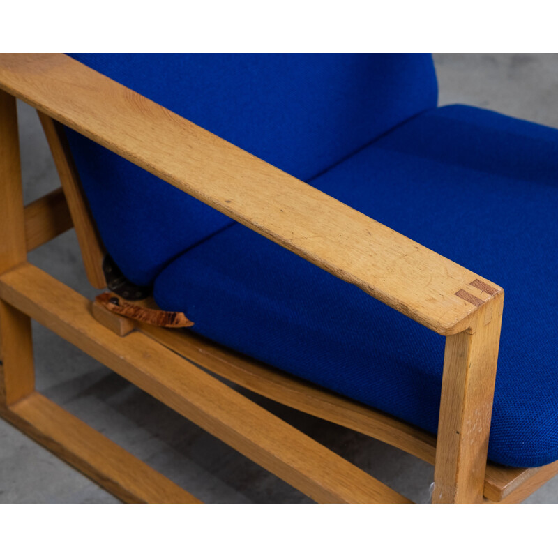 Pair of vintage oak armchairs "2256" by Børge Mogensen for Fredericia, 1970