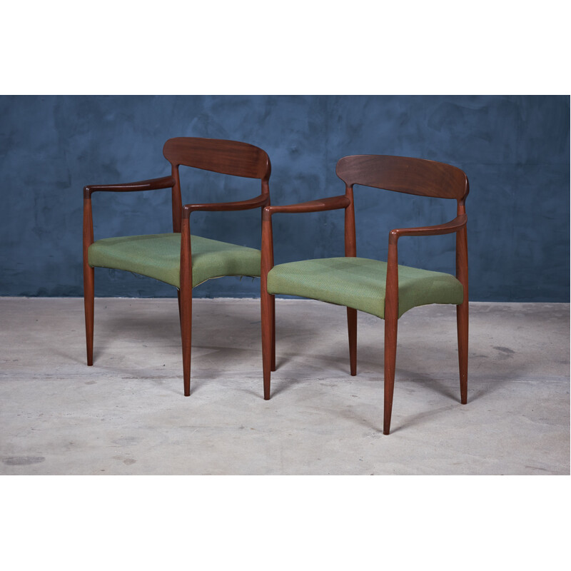 Pair of vintage teak armchairs by Johannes Andersen for Uldum Møbelfabrik, 1960s