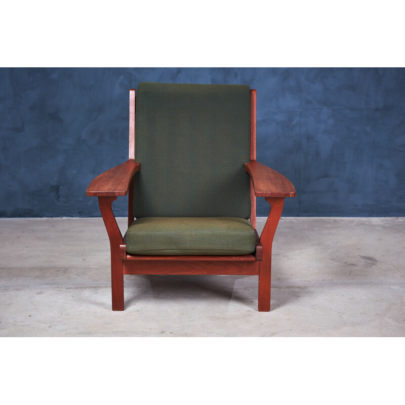 Vintage Ge320 teak armchair by Hans J. Wegner for Getama, Denmark 1960s