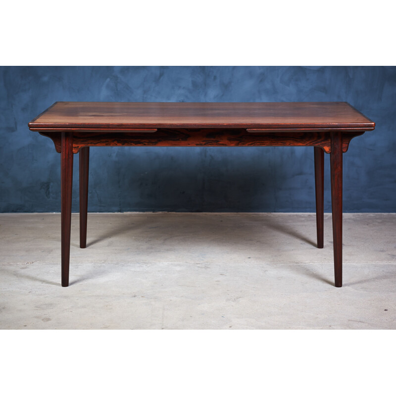 Vintage rosewood extendable dining table by Gunni Omann for Omann Jun Mobelfabrik, 1960s