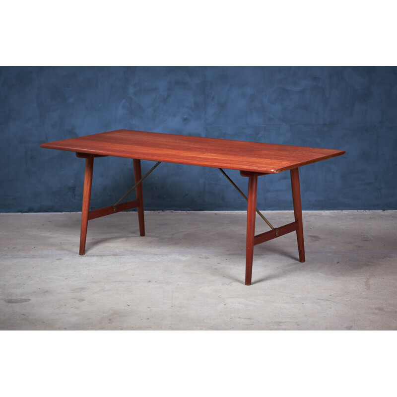 Mesa de centro vintage de teca y roble de Erhard Rasmussen, 1960