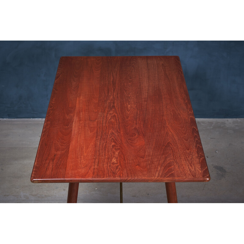 Tavolino vintage in teak e quercia di Erhard Rasmussen, 1960