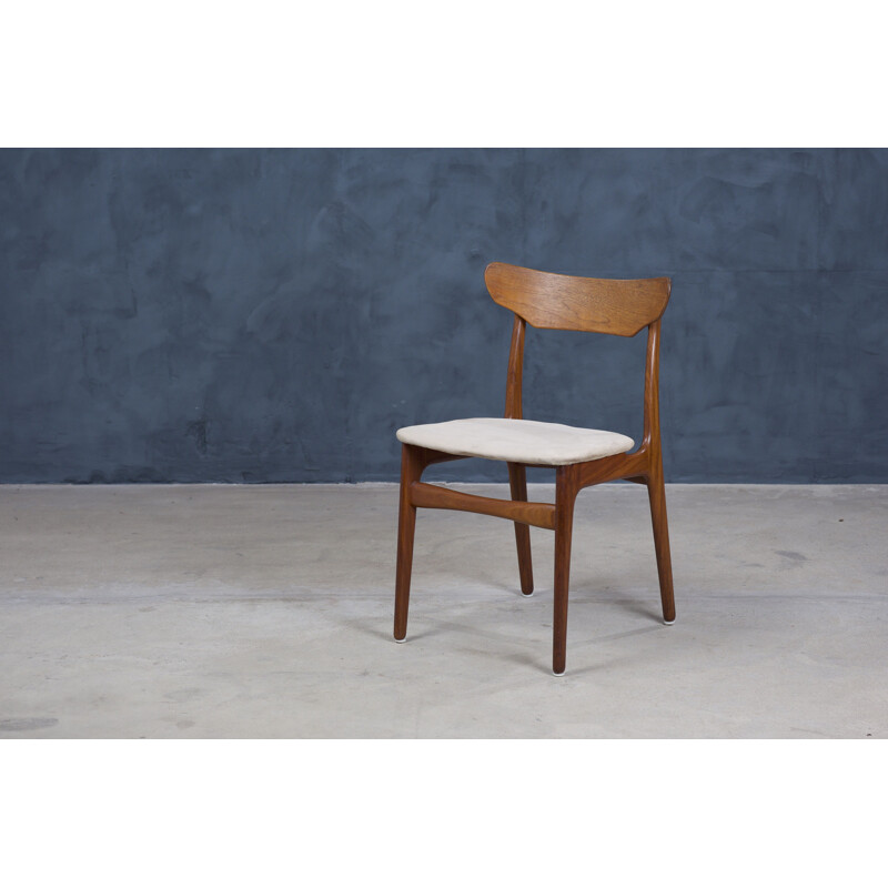 Conjunto de 6 cadeiras dinamarquesas de teca vintage por Schiønning