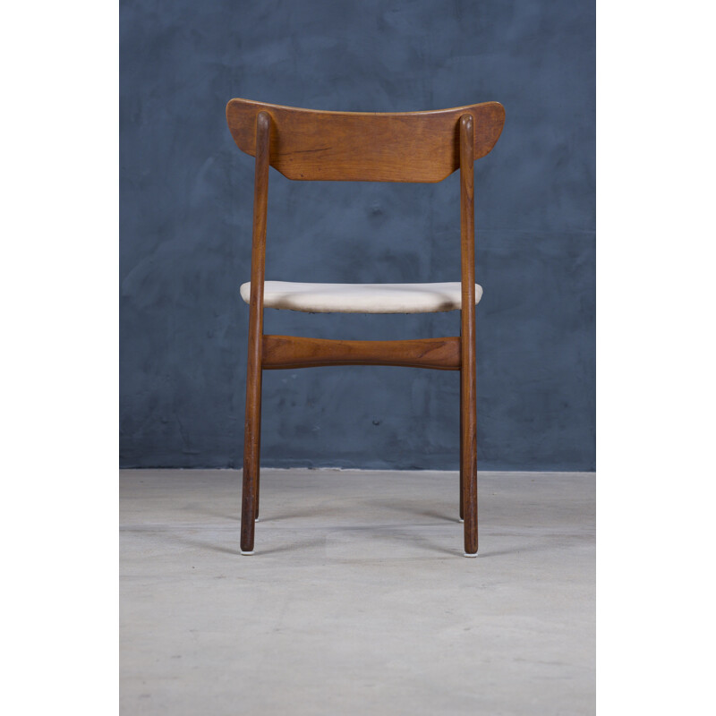 Conjunto de 6 cadeiras dinamarquesas de teca vintage por Schiønning