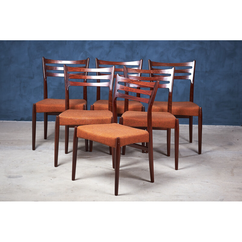 Set of 6 vintage dining chairs by Svend Åge Madsen, 1950s