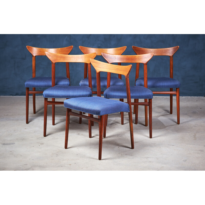 Set of 6 vintage Danish teak dining chairs by Kurt Østervig, 1960s