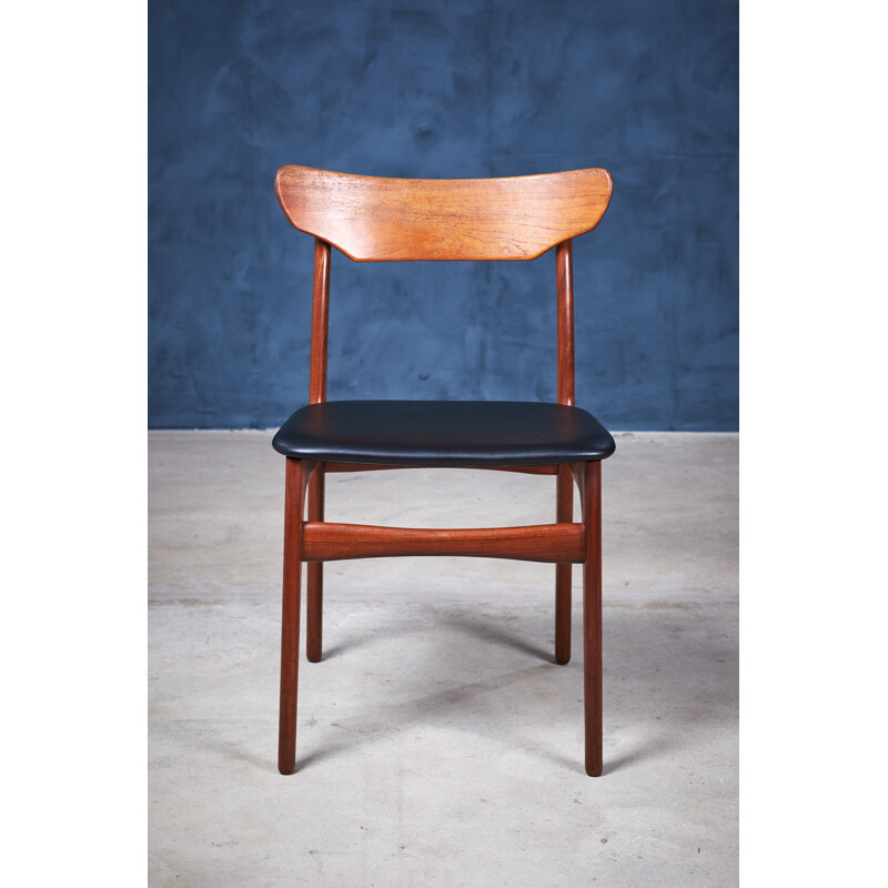 Set aus 4 dänischen Vintage-Stühlen aus Teakholz von Schiønning