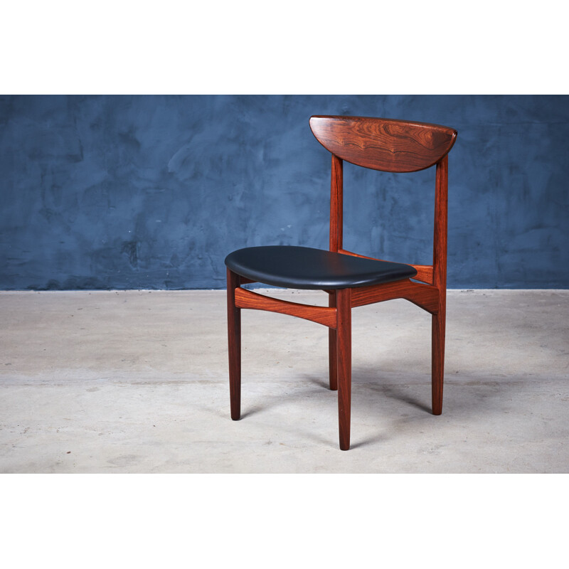 Set of 6 mid-century Danish rosewood dining chairs by Kurt Østervig for Kp Møbler