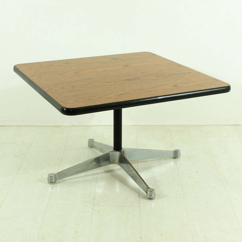 Square Vitra coffee table in wood and metal, Charles & Ray EAMES - 1960s