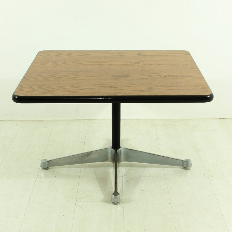 Table basse carrée Vitra en bois et métal, Charles & Ray EAMES - 1960 