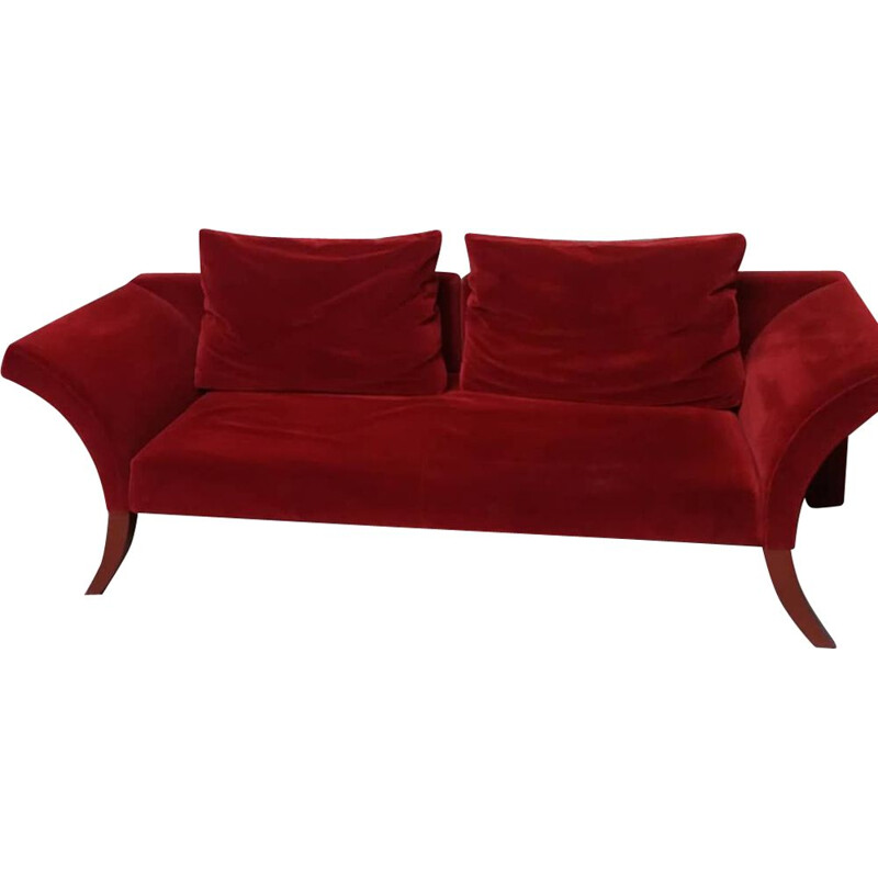 Neo-classical vintage sofa in velvet and feather by Paolo Piva for B&B